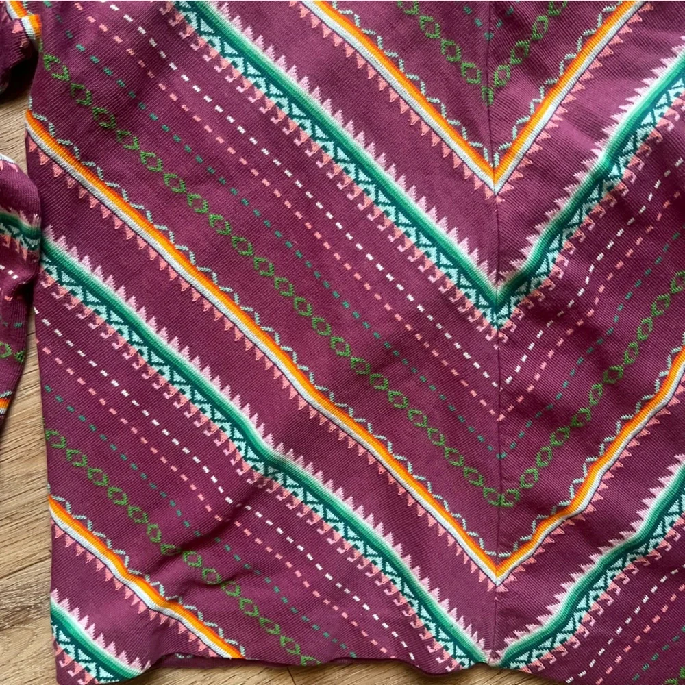 Vintage 60s 70s Pandora Scotchkin Stripe Collared Boho Eclectic Top - Picture 8 of 12